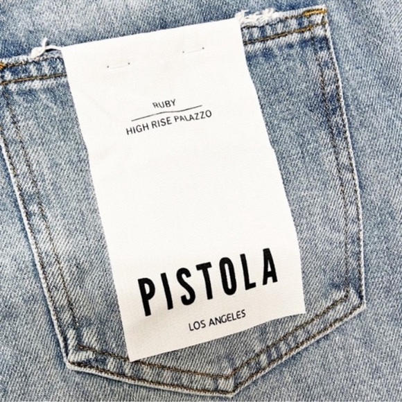 NWT Pistola Ruby Wide Leg Palazzo Jeans in Othello Blue Denim - Picture 10 of 14